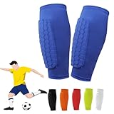 Shin Defender Shin Guards Kids, Soccer Shin Guards for Youth Adult, Lightweight Calf Protective Gear for Football Soccer Ski with Honeycomb Pads
