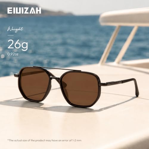 Eiuizah Tangle Free Polarized Square Aviator Sunglasses for Women UV400 | Polarized Aviator Sunglasses Womens with UV Protection Lenses Lightweight Comfort Glare Reduction for Driving Beach Travel - image 8
