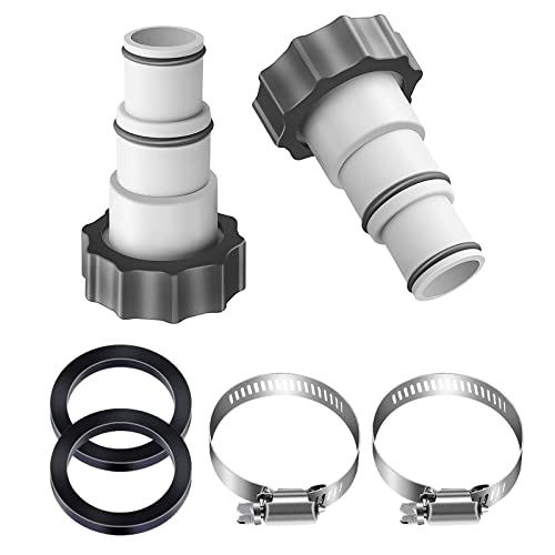 FOHYLOY Hose Adapters Replacement Pool Hose Adapter Connection Hose Connector with Internal Thread, Hose Adapter for Pumps, Pool Replacement Parts for Intex (2 Pieces)