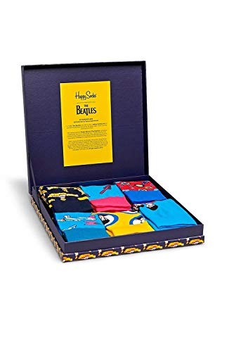 Happy Socks Limited Edition The Beatles Yellow Submarine 6 Pack (Blue Combo, US Men's Shoe Size 8-12)2