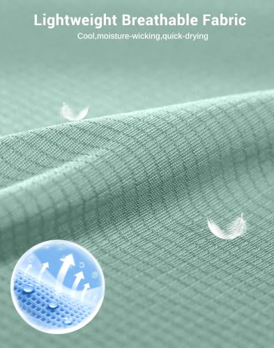 G Gradual Men's Golf Shirts Grid Short Sleeve Dry Fit Moisture Wicking Performance Lightweight Athletic Summer Collared Polo Shirts for Men(Light Pea Green,XX-Large) — view 4