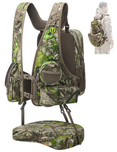TIDEWE-Vest-with-Seat-Lightweight-Vest-with-Multi-Compartment-Storage-Portable-Backpack-with-11-Adjustable-Straps