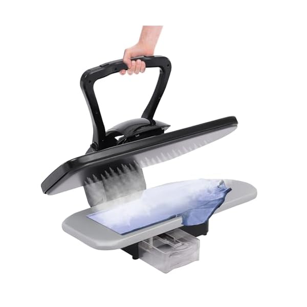 Steam Iron Press, 1600W Intelligent Digital Steam Press with Touch Screen and 5 Modes, Steamer for Clothess, Quick Heat in 4 Mins, Ironing Machine for Home & Business Use (Black)