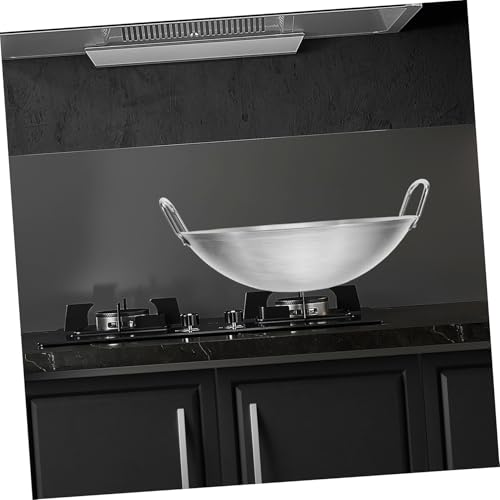 Wok de acero inoxidable con doble mango y gran capacidad miniatura 6