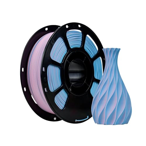 Image of iBOSS Dual Color Matte PLA+ 3D Printer Filament 1.75mm 2 in 1 Coextrusion 1KG Spool (2.2lbs) Multicolor PLA Plus with Smooth Matte Finish for FDM 3D Printers-Pink Blue
