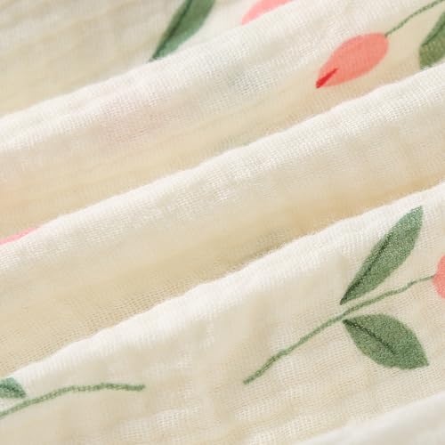 Mubineo Baby Girl Clothes Summer Dress Cotton Linen Romper Sleeveless Smocked Rompers Sun Dress Hat Skirt Boho Outfits (Cream White, 3-6 Months) β image 6