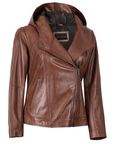 fjackets Real Lambskin Stylish Hooded Leather Jacket for Women - Premium Womens Leather Jackets With Hood4