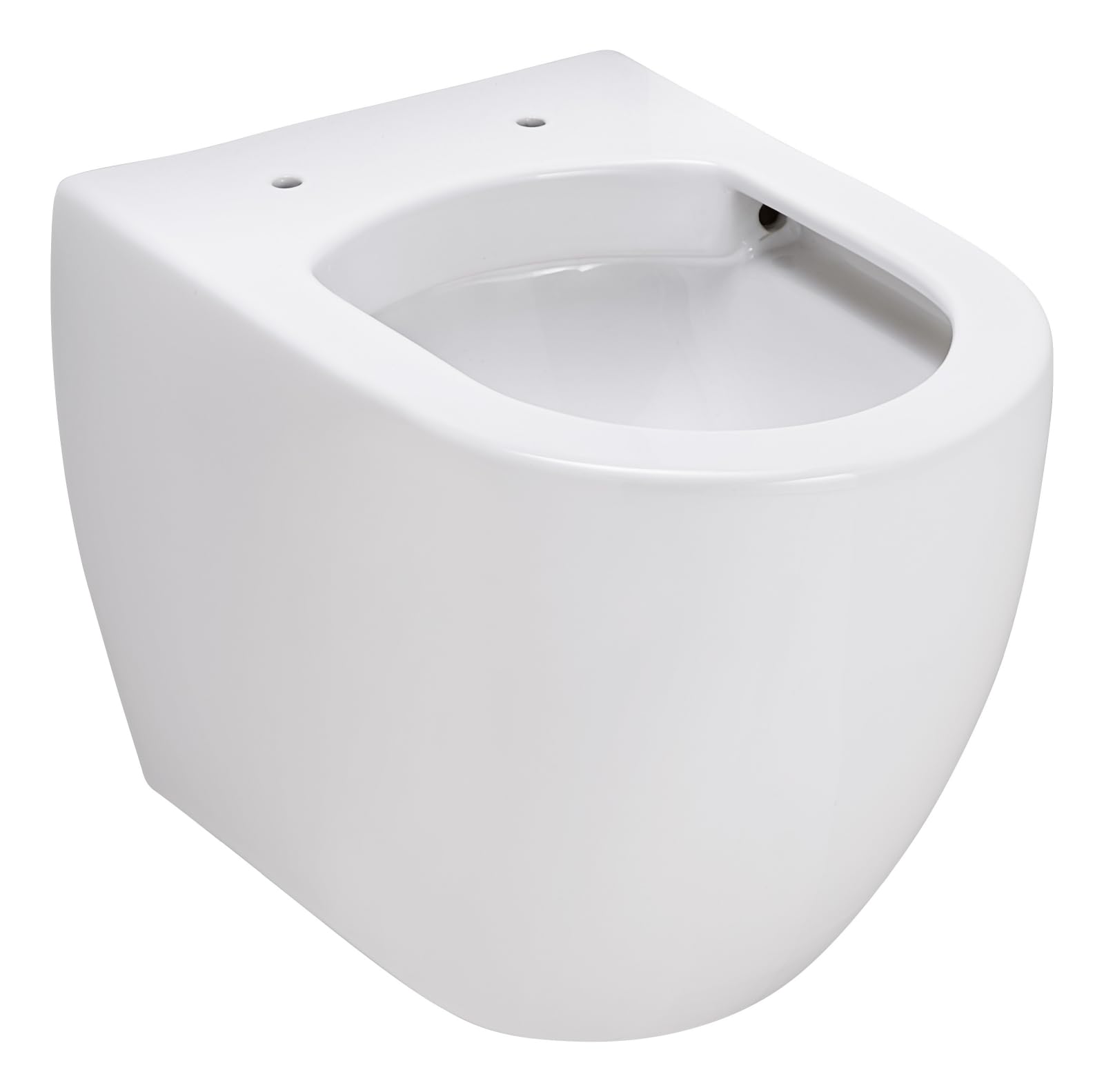 SCHÖNER WOHNEN WC suspendu sans rebord 50.5 x 35.5 x 36 cm blanc | 23.45 kg chasse d'eau profonde sortie horizontale