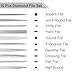 TACKLIFE 11PCS File Set, 10 Diamond Files 150 Grit&1 Large T12 Hardened Alloy Strength Steel Flat File, Needle File Set for Metal, Wood, Glass, Jewelry, Models, DIY Projects - FS01