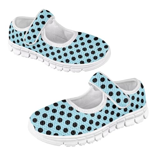PinUp Angel Vintage Polka Dots Mary Jane Flats Comfortable Shoes Girls Dressy Party Shoes with Adjustable Strap3