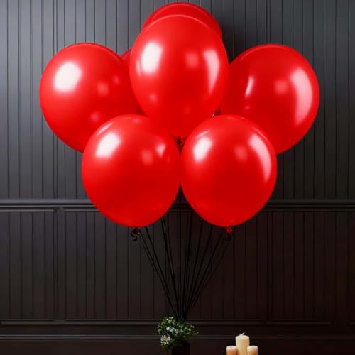 Image of 50 Pack Red Balloons 24 Inch Red Latex Party Balloon for Wedding, Birthday, Baby Shower and More