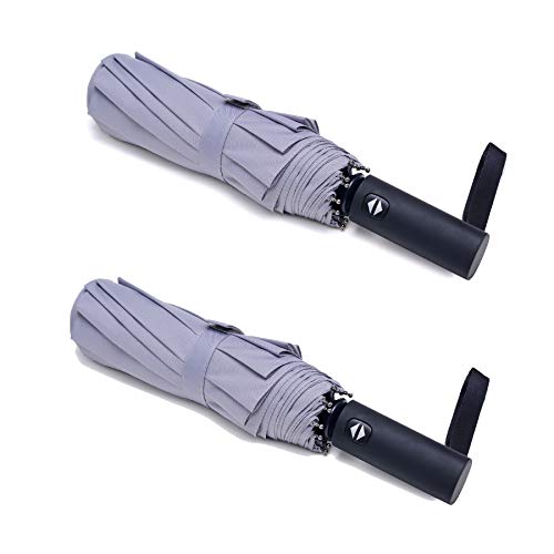 Image of PFFY Compact Travel Umbrella Windproof Collapsible 10 Ribs Auto Open & Close Folding Small Umbrella