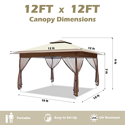 Outfine OF231 12'X12' Gazebo Outdoor Pop Up Canopy Tent thumb #3