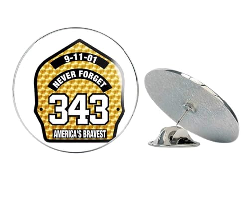 Firefighter 911 Never Forget 343 Gold Leaf lookMetal 0.75