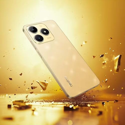 جوال C61 ثنائي شرائح الاتصال - رام 8GB - ممتدة 16GB روم 256GB وشاشة 6.74 بوصة وشبكة جيل رابع 4G وبطارية 5000 ميلي امبير في الساعة وكاميرا رئيسية 50 ميجا بكسل-إصدار الشرق الأوسط ذهبي لامع