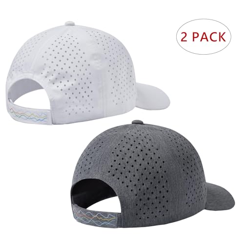 Image of UPF 50+ Performance Water Resistant Baseball Cap Lightweight Breathable Hat Golf Running Boat Hiking for Men Women