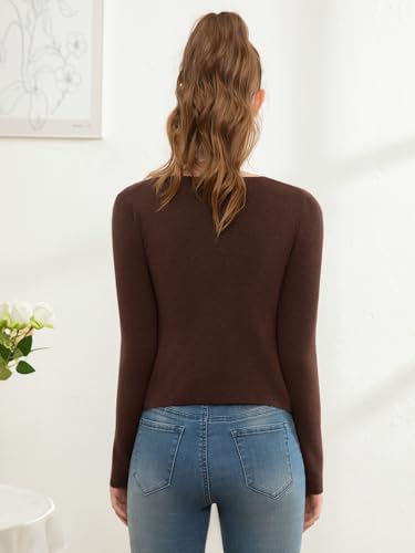 Suéter feminino falso de duas peças, manga comprida, pulôver de malha torcida frontal com gola redonda, Panda, M