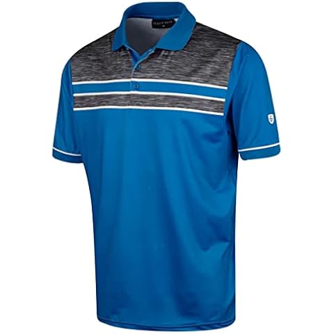 Island GREEN Blue Men's Polo Shirt with Stretch Cover