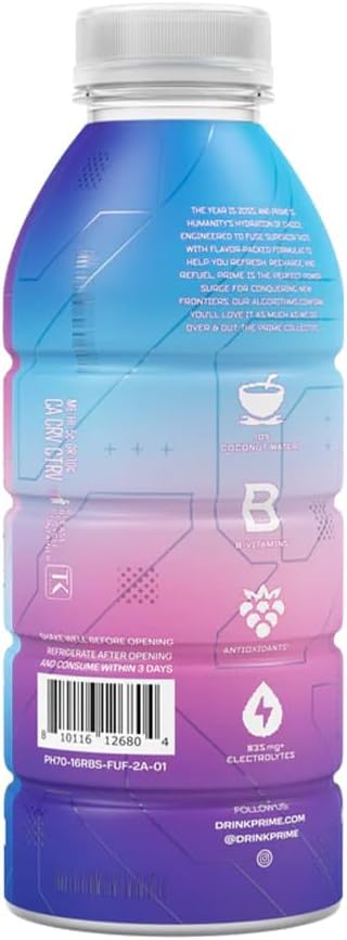 Image of PRIME Hydration Drink, Future Freeze, 16.9 FL oz 500ml (Product Of USA) With 1 Unit Flavourito Kunafa Chocolate 20g Free From DECADENT