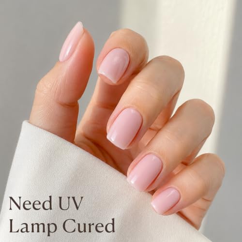 Image of AZUREBEAUTY 15ml Nude Pink Rubber Base Builder Color Gel for Thin Nails