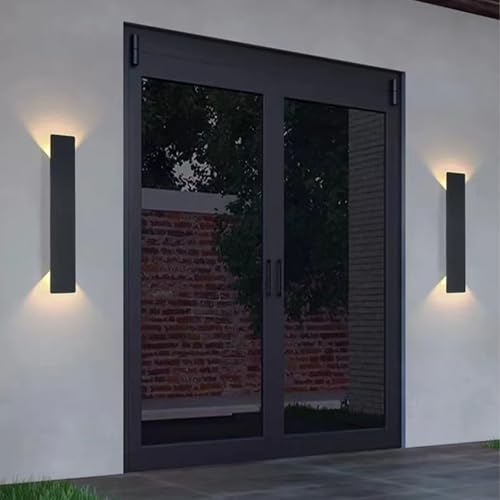 Appliques murales extérieures à LED éclairage haut bas longues bandes secteur