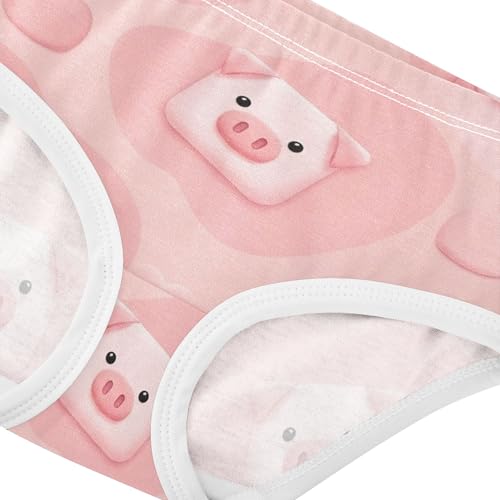Toddler Underwear Floral 2t Cotton Cute Panties Girl Fun Print Briefs Kids Undies Cute Pig Heart Pink4