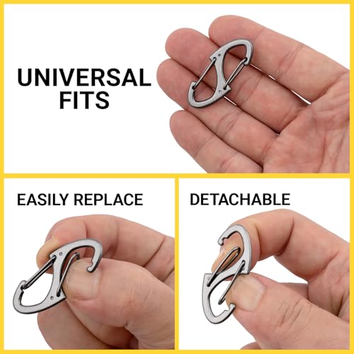 Image of 8 Pcs Zipper Clips Anti Theft Deterrent, Dual Opening Zippers Pull Replacement, Zipper Locks for Backpacks, Camping, Suitcases (Black)