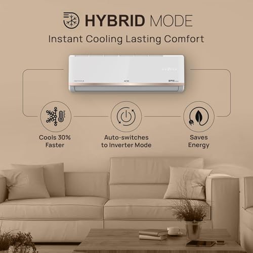 Image of IFB Model Gold Pro Series 1 Ton 5 Star Split AC with Hybrid Technology, Works upto 55C, 4-Way Swing, Higher Cooling Capacity, Self-Clean & AI - White (CI145GN21RGN1, Copper Condenser)