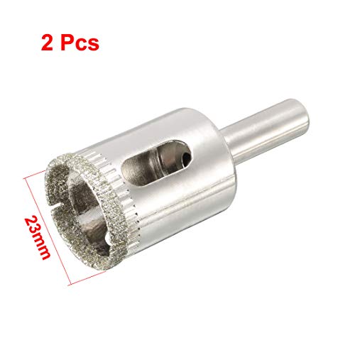 sourcingmap 2Pcs 23mm Diamond Coated Hole Saw Drill Bits for Glass Ceramic Tile Marble Rock Porcelain Bottles Pots Brick - Image 2