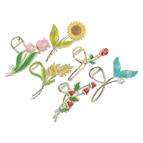 Pinces Griffe Métal Décoratives Cheveux Clips Grandes Fleur Accessoires