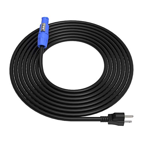 ChromaLeaf Neutrik Professional powerCON A (NAC3FCA) to Edison (NEMA 5-15P) Power Cable  50 Feet 