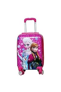 Hard Trolley Suitcase (Frozen Bag_Pink)