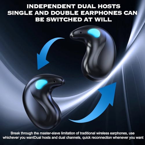 Wireless Earbuds - Bone Conduction Sleep Bluetoothh | in Ear Wireless Earbuds | Wireless Headphones Rechargeable Sleeping Earphones | Noise Canceling Earphones for Learning, Fishing (White)
