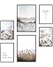 Heimlich® Tableau Décoration Murale - sans Cadres - Set de Poster Premium pour la Maison, Bureau, Salon, Chambre, Cuisine - 2 x (30x42cm) et 4 x (21x30cm) | »Beige Beach Grass «