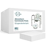 TidyCare Disposable Bedside Commode Pads for Adult Portable Toilet Chair Bucket and Bedpan | Value Pack of 120 Commode Pads | Universal Fit Absorbent Pads for Home Medical Care