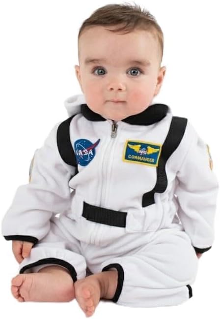 Cuddle Club Astronaut Fleece Baby Bunting Bodysuit with Hood, Cozy NASA Fleece Bunting Suit, Easy-Zip Baby Winter Clothes