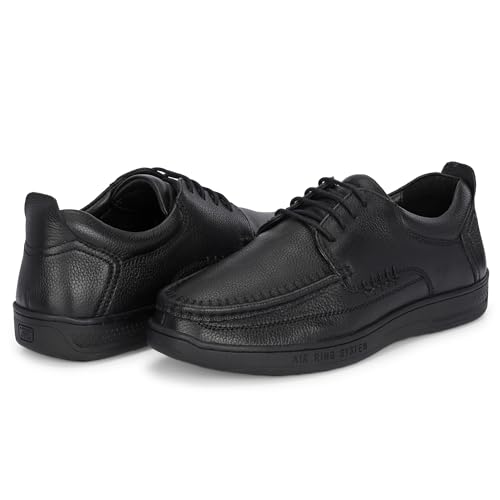 Image of Blue Leather by Centrino Genuine Leather Slip-On Men's Formal Shoe |Stylish with Soft Cushioned Insole |Trendy Non Lace-Up Design |Durable Leather with Anti-Skid Sole | Perfect for Formal Wear (3985)