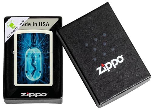 Image of Zippo Tube Woman Design Glow in The Dark Matte Pocket Lighter