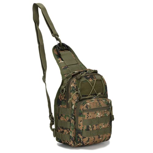 Jupitergear Tactical Military Sling Backpack Shoulder Bag Molle Outdoor Daypack Backpack With Adjustable Strap (Bdu Digital) #TOP18