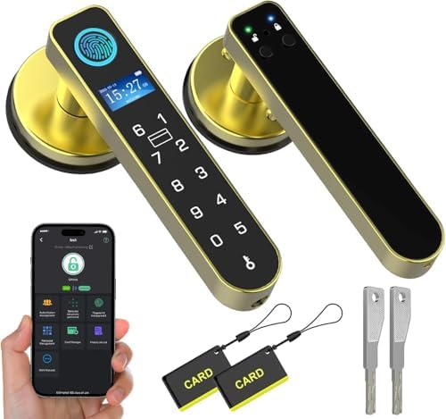 Anweller Smart Door Lock with Display Screen, Biometric Fingerpri...