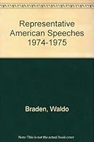Representative American Speeches 1974-1975 0824205723 Book Cover