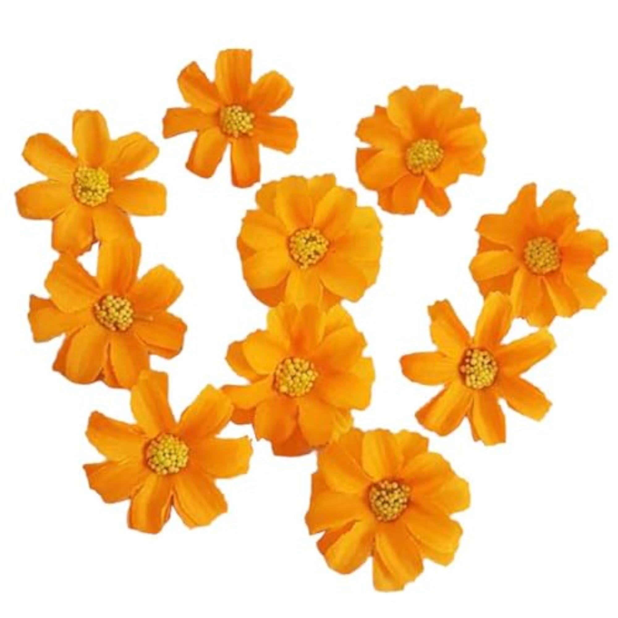 Artificial Flowers Orange Floral Wall Hanging Decoration