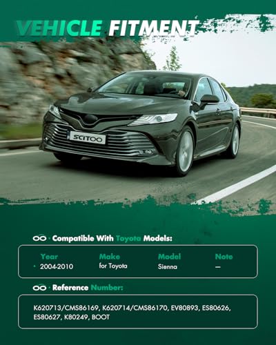 SCITOO 10pcs Front Suspension Kit Lower Control Arm And Ball Joints Sway Bar Links Inner Outer Tie Rod Ends w/Steering Boots fit for 2004-2010 for Toyota for Sienna - Image 3