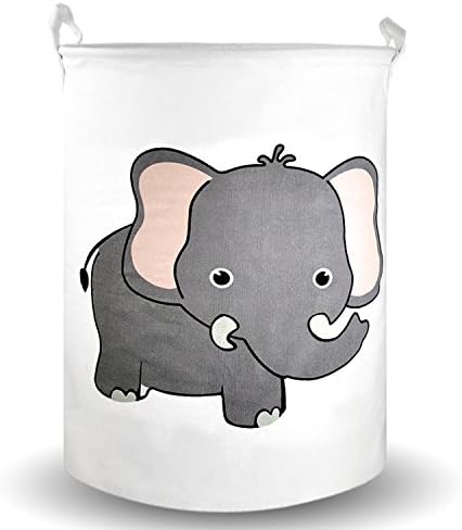 er Storage Laundry Basket Waterproof Coating Ramie Cotton Fabric Folding Laundry Hamper Bucket Cylindric Burlap Canvas Storage Basket Animal Picture Design