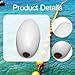 Menolana Float Buoy Fishing Marker Buoy Olive Shaped Throw Line Rope Ball Water Float for Marine Boats Water Activities Swimming Pool, White
