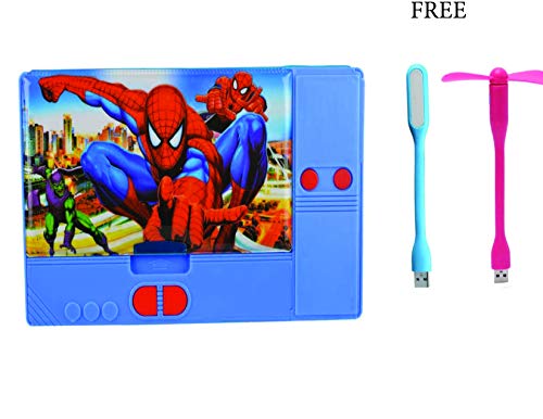 KartsHiTech USB Light & Fan with KartsHiTech Jumbo Pencil Box (Spiderman/Avengers),Plastic,Multi color, Pack of 1