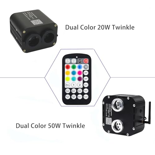 Image of AZIMOM 28keys Remote Control of Twinkle &Sound Activated Dual Color Version 20W 50W Starlight Motor Light Source