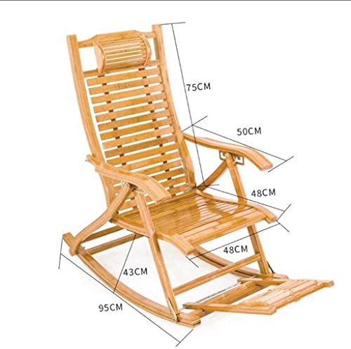 Chaise berçante pliante inclinable 5 vitesses avec dossier réglable