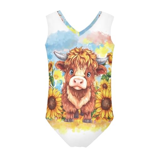 Image of Girls' Swimwear for 3-14 Cartoon Bathing Suit Girl Swimsuit Gym Leotard