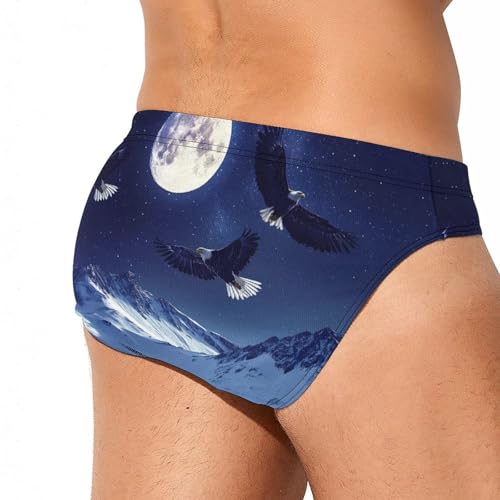 Bald Ea-gles Mens Swim Briefs Quick Dry Swim Trunk Bikini Underwear Swimsuit3